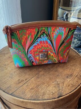 Dooney & Bourke Red Plumes Cosmetic Pouch
